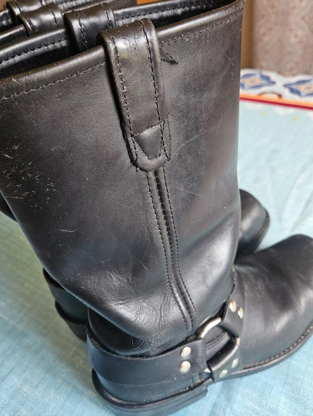 Durango Men’s Harness Motorcycle Biker Boots Men's Black Moto Boots Size 9D